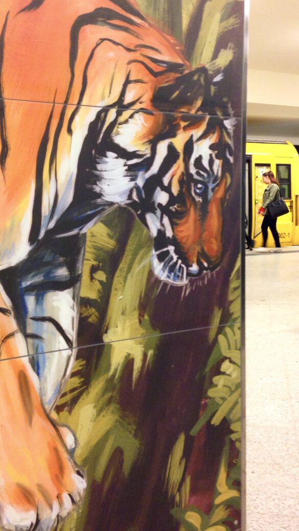 felix scholz illustration berlin hermannstrasse undergroundstation metro jungle bengal tiger