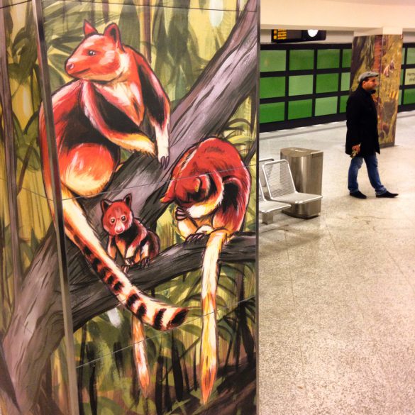 felix scholz illustration berlin hermannstrasse undergroundstation metro jungle kangaroo