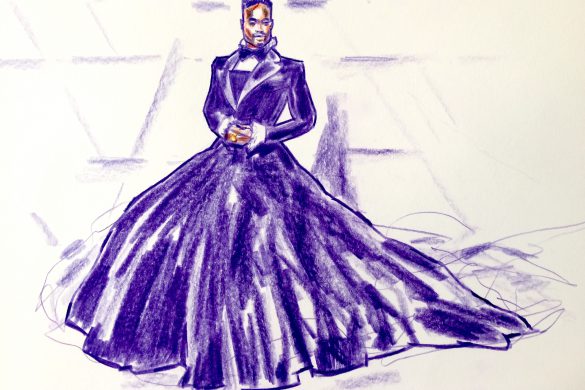 felix scholz illustration fashionillustration billy porter pose oscars