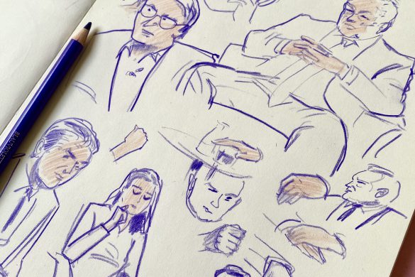 live illustration of markus lanz talkshow skizzenbuch sketchbook
