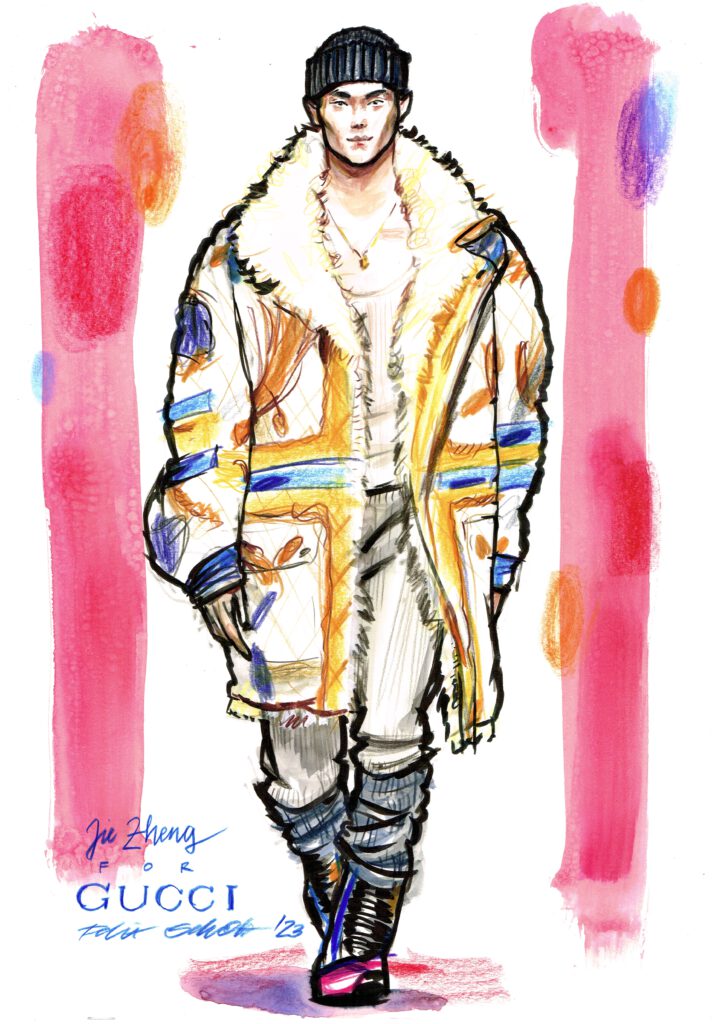 Fashion Illustration Gucci Men 2023