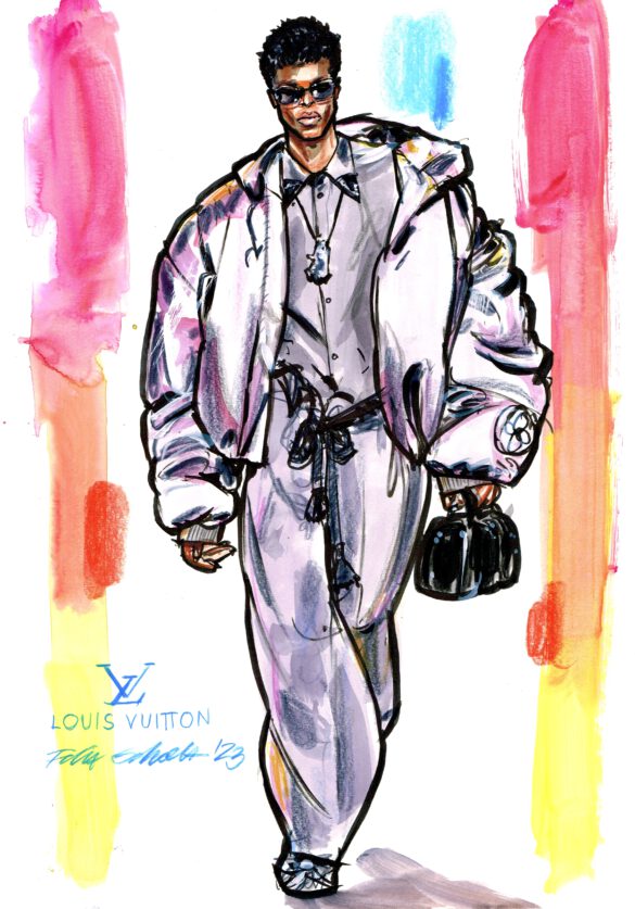 Fashion Illustration Louis Vuitton Men 2023