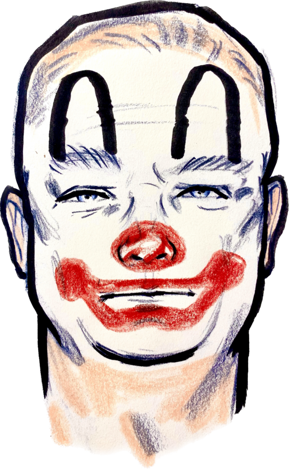 Schauspieler Peter Kurth als clown