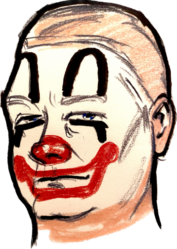 Schauspieler Peter Kurth als clown