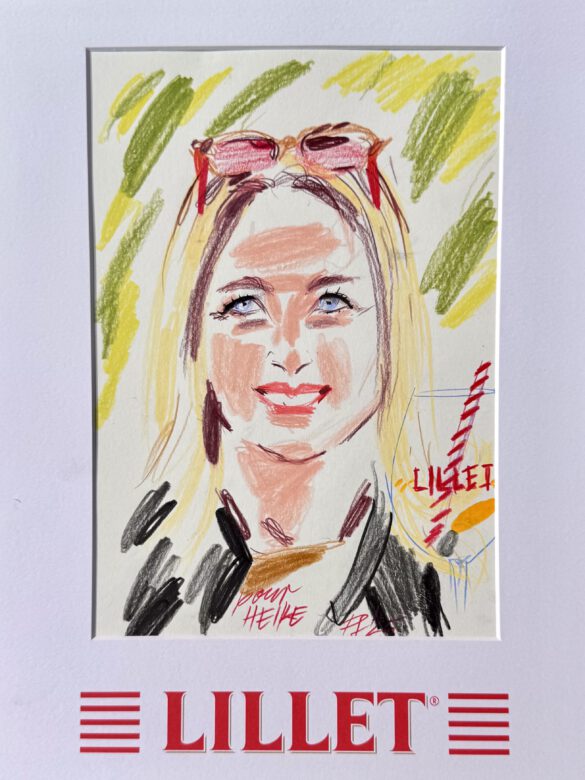Portraitzeichnung einer blonden Dame von Felix Scholz
