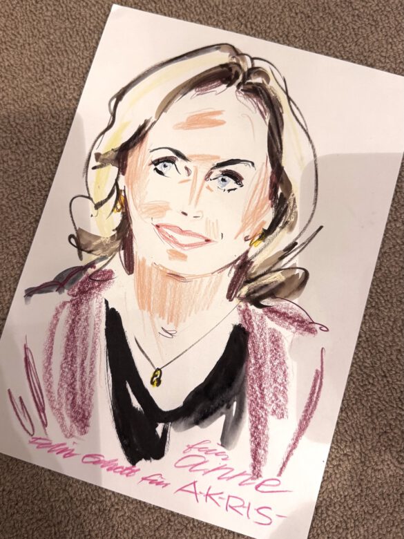 Portraitzeichnung einer Dame von Felix Scholz Illustration