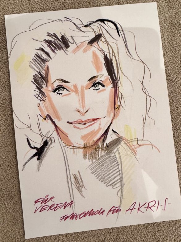 Portraitzeichnung einer blonden Dame von Felix Scholz Illustration